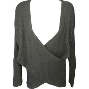 NWT Express Oversized Wrap Glitter Knit Long Sleeve Sweater